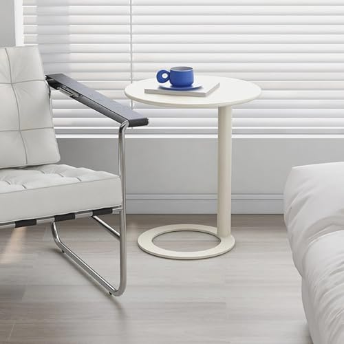 Mesa auxiliar en forma de C pequeña para dormitorio y sala de estar 8