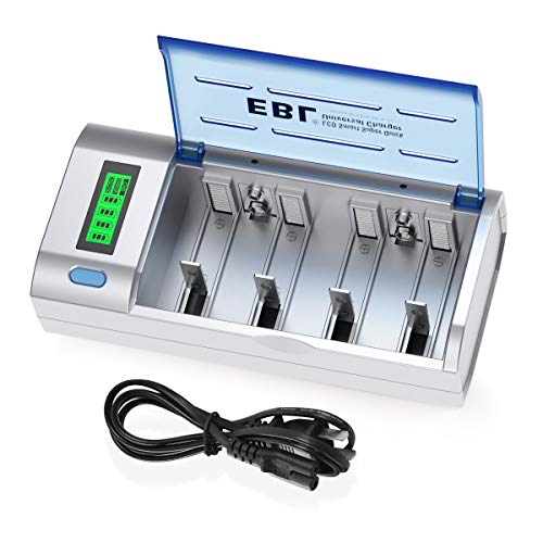EBL Smart Battery Charger for C D AA AAA 9V Ni-MH Ni-CD Rechargeable