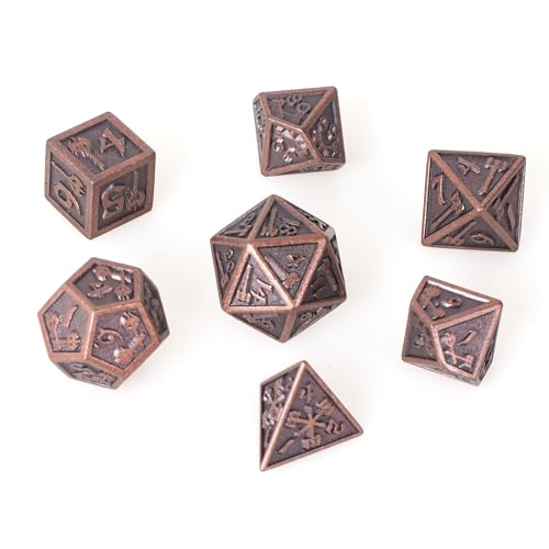 Epic Forge Set of 7 Metal Dice 16 mm (Metal Box) - Hammer Bronze - Image 2
