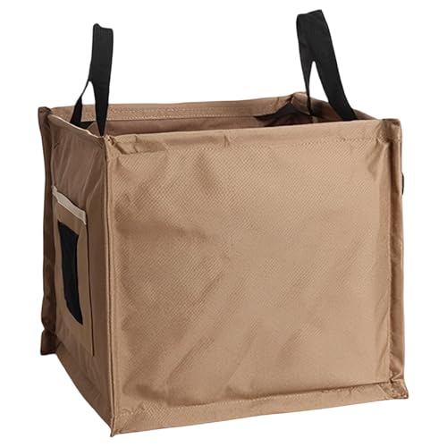 Cubo de basura plegable para camping caqui de 27 L en tela Oxford