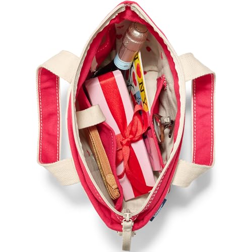 Image of Lands' End Zip Top Long Handle Canvas Tote Bag
