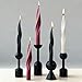 Spiral Long Rod Taper Candle Molds for Candle Making Supplies, 3D Silicone Molds for Candles Side-Cut Long Pillar Wax Silicone Mold Column Wax Mold Home Decorations Handmade Scented Candles Moulds