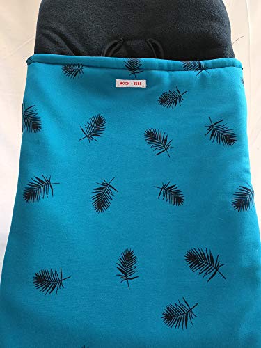 Chancelière universelle coton poussette vert Moon-Bebe
