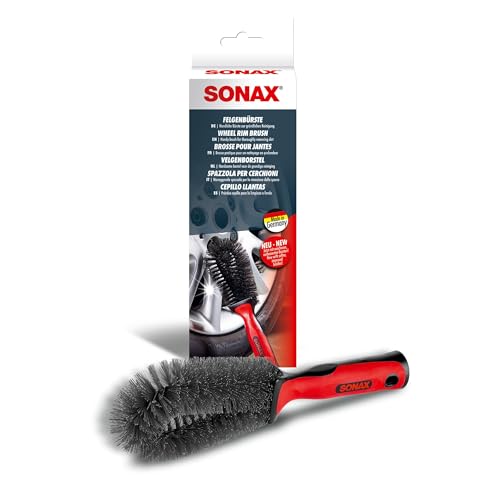 SONAX FelgenBürste (1 Stück) zur Entfernung von hartnäckigen und schwer zugänglichen Verschmutzungen von Stahl- und Alufelgen | Art-Nr. 04179000