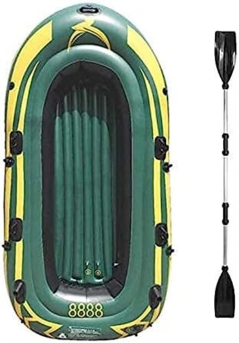ININOSNP Kayak Verde Pesca Bote de Goma Kayak 4 Personas Kayak Inflable Bote de plástico Kayak Bote de Pesca Bote Inflable