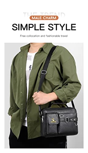 Weixier Bolsa masculina de couro para negócios, bolsa mensageiro, bolsa de ombro, bolsa masculina (p