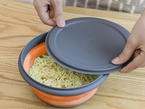 Faltbare Schüssel Rund 3 Stück Silikon Frischhaltebehälter Temperaturbeständig -10°C bis 80°C Aufbewahrung Reise Camping 20781