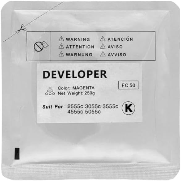250g FC-50 FC50 Developer Powder Compatible with Printer Supplies 2555C 3055C 3555C 4555C 5055C 2555 3055 3555 4555 5055(Cyan 250g)