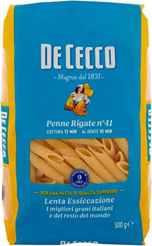 10x Pasta De Cecco 100% Italienisch Penne Rigate n. 41 Nudeln 500g