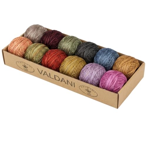 Image of Valdani Pearl Cotton Sz 8 | Cottage Garden: Fruits & Flowers | 74 Yds /Ball