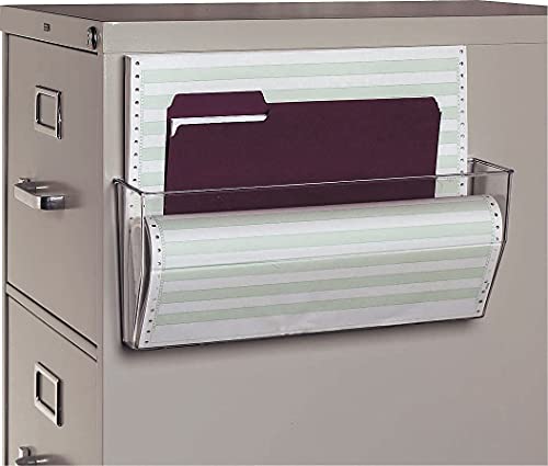 Trieur mural magnétique porte-document horizontal transparent pour rangement de bureau - 3
