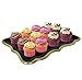 Gift Boutique 10 Black Rectangle Trays with Gold Rim Border for Dessert Display Table Parties 9