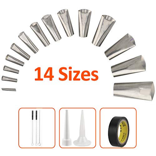 Lnlofen Perfect Caulking Finisher Kit - 14Pcs - Caulk Nozzle Applicator - Reusable
