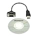 Gearmo® Windows 11/10/8/7 64-bit Compatible USB to Serial Adapter RS232 DB9 Short 8 Inch Cable