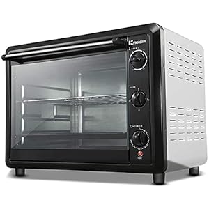 60L Mini-oven instelbare temperatuurregeling 50-250 □ en 120 minuten timer 2200W vier-lagen huishoudelijke en commerciële acht-buis roterende vork volledig automatisch bakken