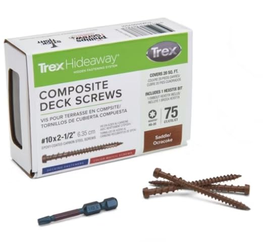 Trex Color Match Deck Screws 2-1/2" 75ct (Saddle/Ocracoke/Hatteras)