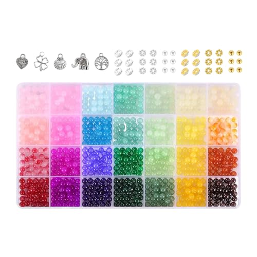 Kit de pulseras de cuentas de vidrio para diseñar tu propia joyería artesanal