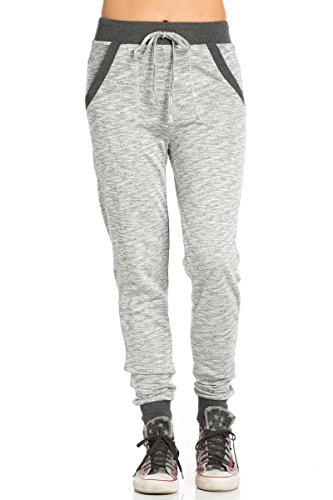 My Yuccie Women's French Terry Sweatpants Sweatpants with Side Pockets, Medium, Dark Charcoal 4