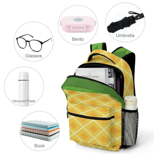 Funny Pineapple Backpack for Kids, Cartoon Fruit School Bag Casual Daypack Laptop Backpack for Boy/Girls3