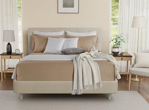 Image of Full Sheets Set, 800 Thread Count 100% Cotton Sheets Full Size Set - Taupe