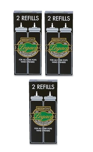 Cork Pops Wine Bottle Opener Refill Cartridges - Eco-Friendly Low-Pressure, Fits All Cork Pops Models, Opens 60-80 Bottles per Cartridge 3 Boxes