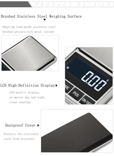 Báscula digital de precisión 200g x 0.01g portátil miniatura 5