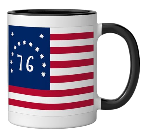 Taza cerámica bandera Bennington americana 11 oz miniatura 2