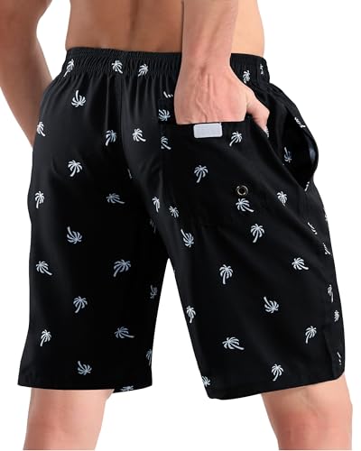 Image of BOJIN Mens Swim Trunks 9 inch Quick Dry Stretch Swim Shorts Mesh Lining Bathing Suits Swimwear Beach Shorts with Pockets