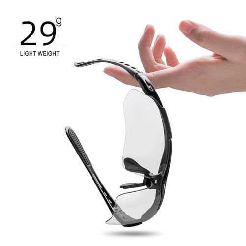 Image of ROCKBROS Pickleball Glasses Polarized Sport Glasses, Anti-Drop 5 Lenses Detachable Strap Goggles for Cycling Ball Running