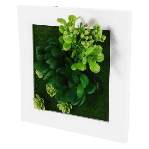 Artibetter Cadre Photo Végétal Vert en Plastique Plantes Artificielles, Décor Mural Minimaliste et Facile d'entretien pour Décoration Intérieure