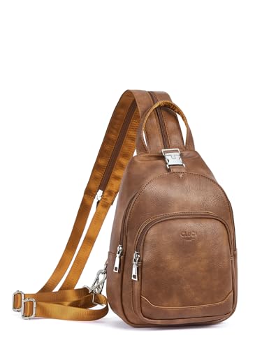 Image of CLUCI Sling Bag for Women Leather Women's Backpack Small Convertible Backpack Purse Crossbody Bag for Travel