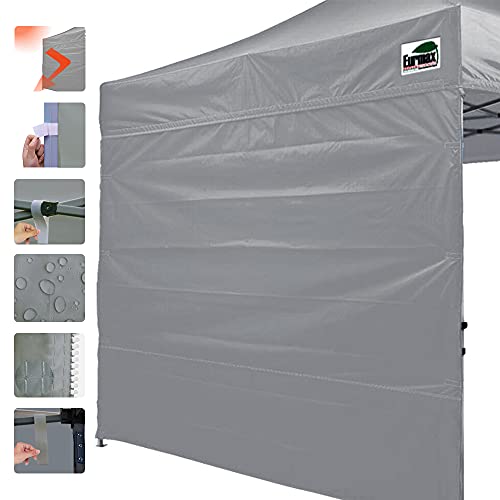Image of Eurmax USA 10x10 Pop Up Canopy SunWall-UV Protection for Tents,Blocks Sunlight&Wind,Water Resistant Side Wall Only,Easy Hook & Loop Installation,Fit for 10FT Straight Leg Shelters&Gazebo,Gray