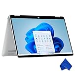 HP OmniBook 5 Flip 2-in-1 14" Touchscreen 2K Laptop - Intel Core 5 Series 1, 8GB RAM, 512GB SSD, Windows 11, Newest Model (with Microfiber Cloth) - Glacier Silver (14-fp0013dx)