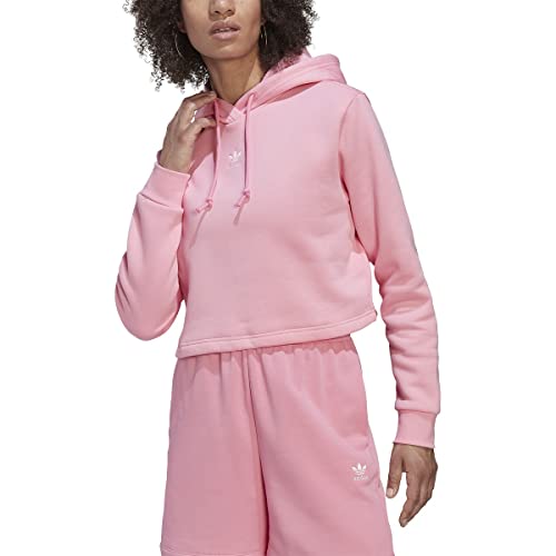 adidas Originals adiColor Essentials Cropped Hoodie Bliss Pink LG, Bliss Pink, Large