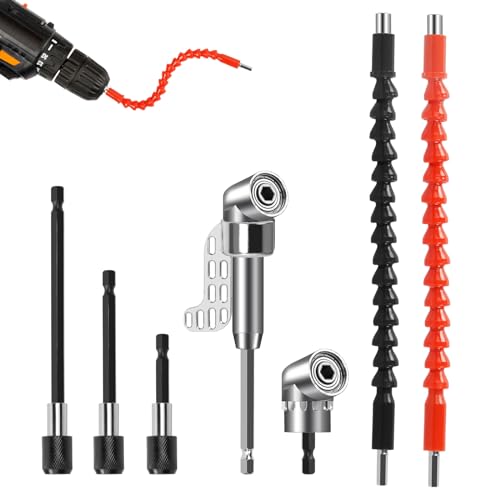 Taladro De Ángulo Recto Adaptador de Destornillador 105 Grados Ángulo, 7 Piezas Adaptadores de...