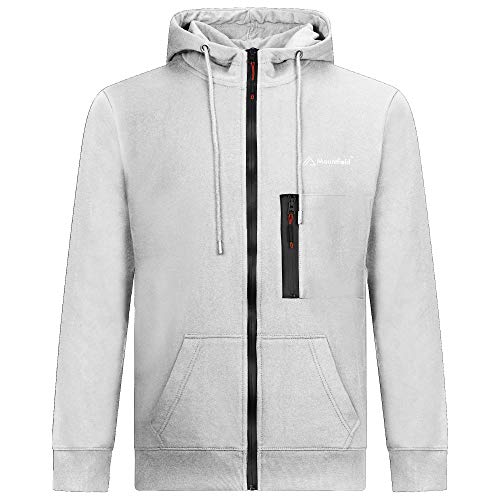 Mountfield Sweat à capuche unisexe avec fermeture éclair et cordon de serrage pour homme et femme M-2XL - Gris - M Cover
