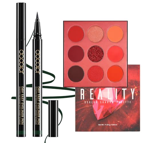 Delineador de ojos resistente al agua y paleta de sombras 9 colores