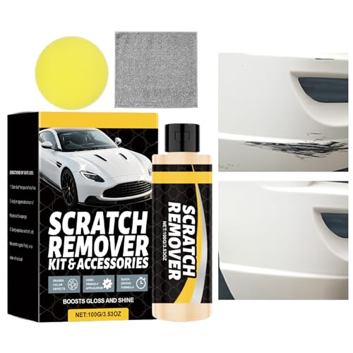 DAWCBVJQ Eliminador De Rayas De Pintura Para Vehículos | 100 G Restaurador | Producto Para Quitar Arañazos Con Esponja Y Toalla | Para Pulido Restauración Brillo Carrocería Exterior Cuidado De