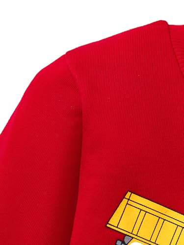 Image of Akyzic Toddler Boys Sweatshirts Cotton Crewneck Truck Shirt Dinosaur Long Sleeve Pullover Tops Tees 2-8T