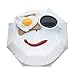 Petit Parapluie de Voyage Coupe-Vent extérieur Pluie Soleil UV Auto Compact 3 Plis parapluies Couverture - Nourriture Pain Coeur café Tasse Petit déjeuner