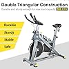 Wonder Maxi Indoor Cycling Bike, Stationary Exercise Bike Belt Drive Workout Bike with 330 Lbs Weight Capacity 45Lbs Flywheel, Ipad Holder and LCD Monitor for Home Cardio Training, Upgraded Version
