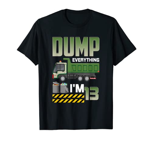 Recycling Trash 13 Year Old Garbage Truck 13th Birthday Boy T-Shirt