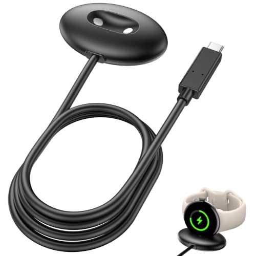 Image of Charger Cable for Google Pixel Watch 4,USB C Quick Charging Dock 3ft Only Compatible with Google Pixel Watch 4 (41mm /45mm) Connected Smartwatch Charger Cord Replacement Charging Cable,1M Black