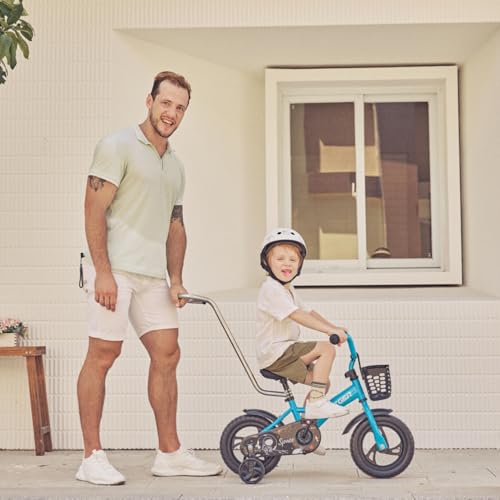 Image of ACEGER 12 inch Kids Balance Bike with Basket, Toddler Bicycle for Early Learning Leg Strength and Steady Balancing, Durable Frame&Tool-Free Adjustable Seat, Gift Bike for 2-5 Kids, No Brake