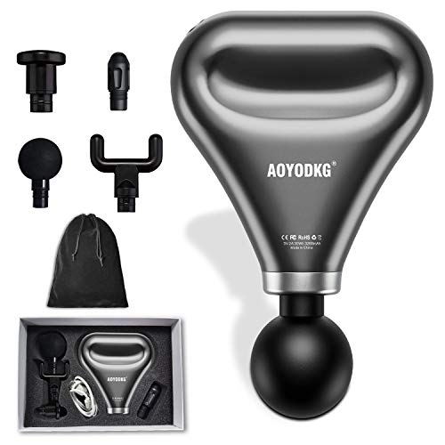 Preisvergleich Produktbild Massagepistole AOYODKG Massage Gun Massagegerät Elektrisch Muskelmassagepistole mit 4 Massageköpfen für Nacken Schulter Rücken, Tiefenmassagegerät Percussion Massage Gun Tragbares