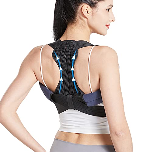 Back Posture Corrector For Women And Men, Adjustable Upper Back Brace For Posture, breathable Back Support Straightener, Posture Brace For Neck,Back & Shoulders Pain Relief, Improves Shape Posture