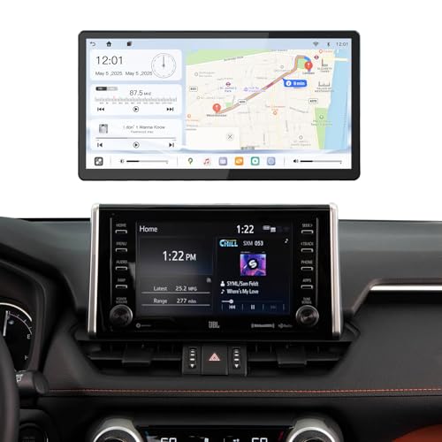 13.2’’ Android 13 Car Stereo for Toyota RAV4 2019-2022,with Wireless CarPlay & Android Auto,1920×932 Resolution、 QLED Touchscreen、4G+64G,Car Radio Upgrade（Not Compatible with Hybrid Models