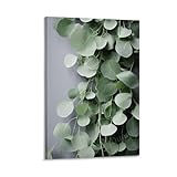 EPEDIC Leinwandbild, modernes Blatt, grüner Eukalyptus, 