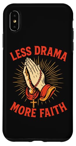 Less Drama More Faith �L���X�g���̋F��̎� ���p�� ���U���I �X�}�z�P�[�X iPhone XS Max �p