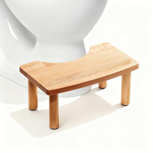 Toilet Stool for Bathroom Non-Slip Toilet Step Stool Wood Potty
